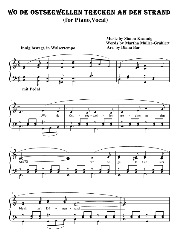 „Mine Heimat“ – das Ostseewellenlied, die Geschichte dahinter und andere in unserer Region gesungene Heimatlieder – ein Liedgut-Streifzug – historisch