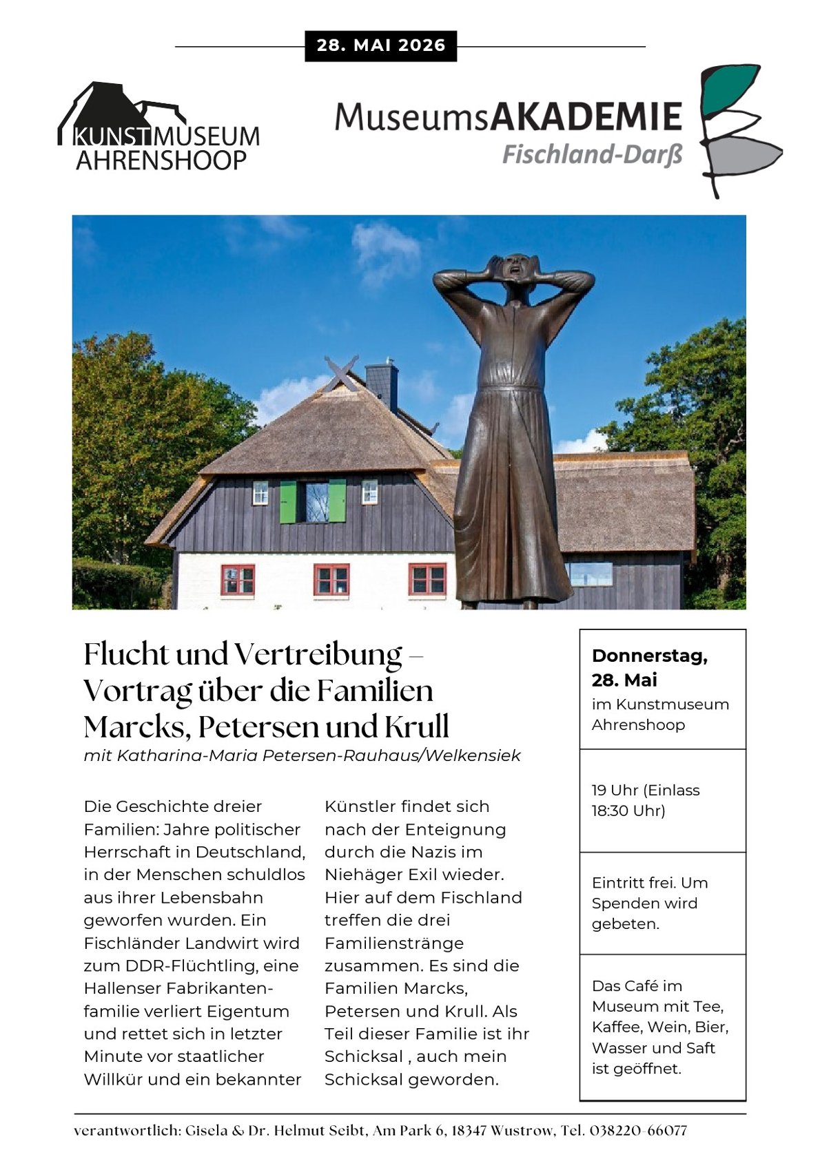 Flucht und Vertreibung – Vortrag über die Familien Marcks, Petersen und Krull