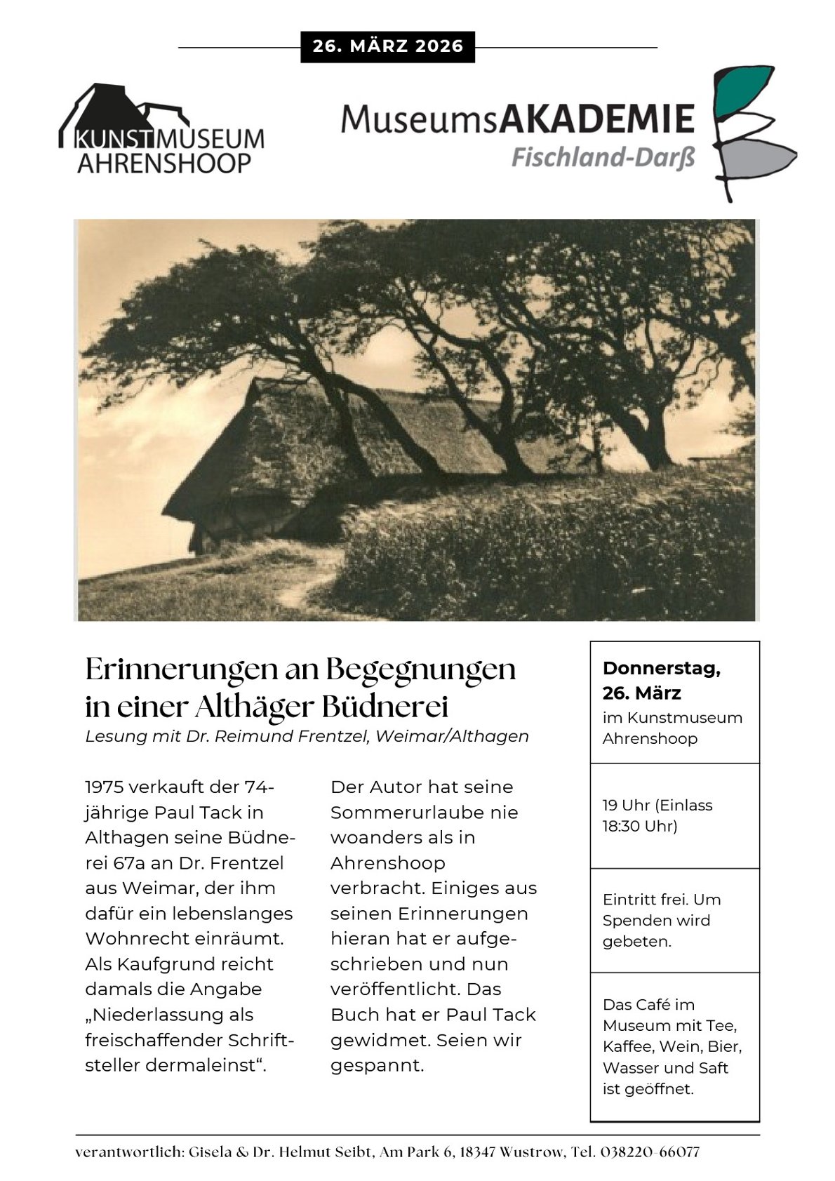 Erinnerungen an Begegnungen in einer Althäger Büdnerei